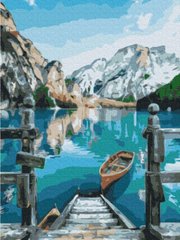 Купить Рисование цифровой картины по номерам Лодка у озера  в Украине