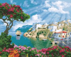 Купить Город у моря Алмазная картина раскраска 40 х 50 см  в Украине