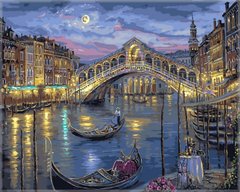 Купити Картина для розмальовування по номерах великого розміру 50х65 см Великий канал Венеції  в Україні