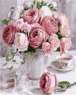 Купити Малювання картин за номерами (без коробки) Букет троянд  в Україні