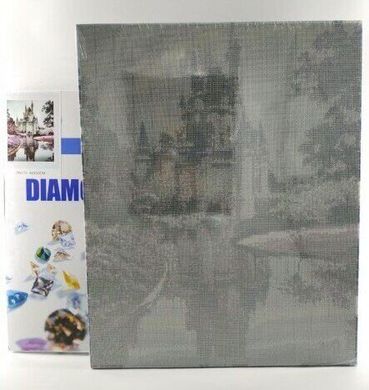 Купити Піони та книги Діамантова мозаїка на підрамнику 40х50 см  в Україні