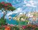 Город у моря Алмазная картина раскраска 40 х 50 см, Без коробки, 40 х 50 см
