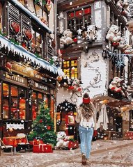 Купити Гуляючи новорічними вуличками. Картина за номерами  в Україні