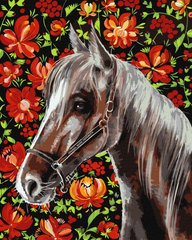 Купити Цифрова картина розфарбування Вірний кінь ©Світлана Теренчук  в Україні