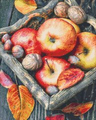 Купити Яблука Чудес Алмазна вишивка Квадратні стрази 40х50 см з голограмними відтінками  в Україні