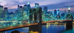 Купить Бруклинский мост Нью-Йорк Алмазная мозаика квадратные камушки 90х40 см  в Украине