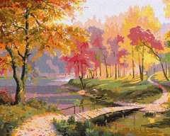 Купити Картини за номерами ідейка Чарівна осінь розмір 40 х 50 см  в Україні