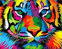 Купить Раскраски по номерам Радужный тигр  в Украине
