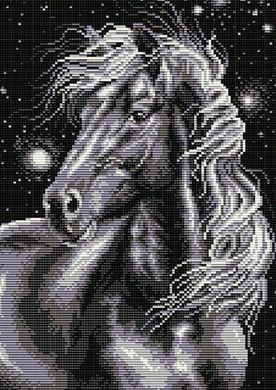 Купить Набор алмазной мозаики Конь черный  в Украине