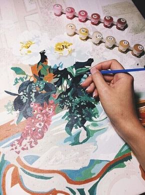 Купити Набір для малювання за номерами (без коробки) Лисичка з квітами  в Україні