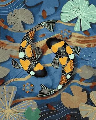 Купити Тропічні рибки Цифрова картина за номерами (без коробки)  в Україні