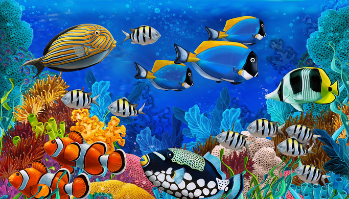 Купить Алмазная мозаика 5D Красота подводного мира-2  в Украине