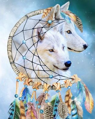 Купить Волки (Ловец Снов) Алмазная мозаика, квадратные камни  в Украине