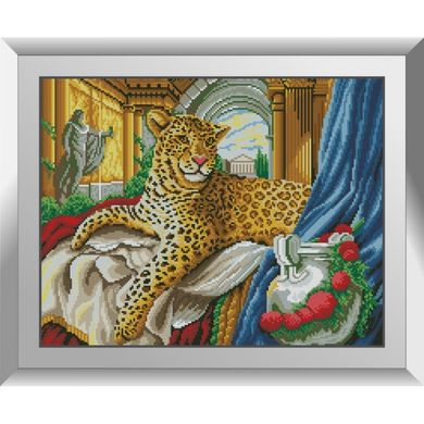 Купити Королівський леопард Набір для алмазної вишивки з повним закладенням квадратними каменями  в Україні