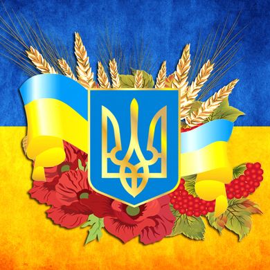 Купить Национальная символика Патриотическая алмазная мозаика квадратные камни  в Украине