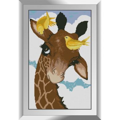 Купити Жирафчик з пташками Картина алмазами за номерами  в Україні
