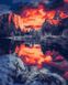 Закат в горах Цифровая картина по номерам (без коробки), Без коробки, 40 х 50 см