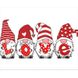 Gnomes with love lettering Діамантова мозаїка На підрамнику 40х50 см, Так, 40 x 50 см