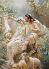 Купить Алмазная мозаика с полной закладкой полотна Романтическое свидание худ. Sergey Makovsky  в Украине