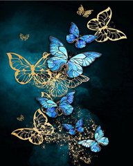 Купити Чарівні метелики Діамантова мозаїка по номерам На підрамнику  в Україні
