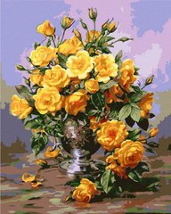 Купить Рисование картин по номерам (без коробки) Желтые розы  в Украине