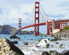Купити Картина за номерами без коробки Міст Сан-Франциско  в Україні