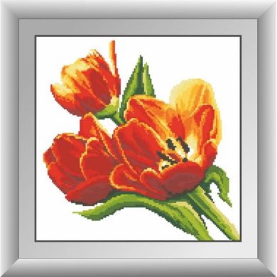 Купить 30599 Букет тюльпанов. Алмазная мозаика(квадратные, полная)  в Украине