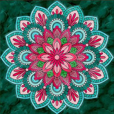 Купить Цветочная мандала Набор для алмазной мозаики 30х30см На подрамнике  в Украине