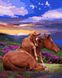 Свободные лошади Антистрес раскраска по цифрам без коробки, Без коробки, 40 х 50 см