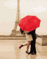 Купити Картина за номерами без коробки Поцілунок під парасолькою  в Україні