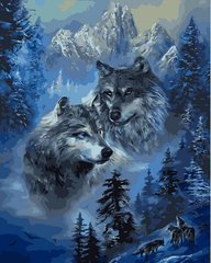 Купить Набор для рисования картины по номерам Зимние волки  в Украине