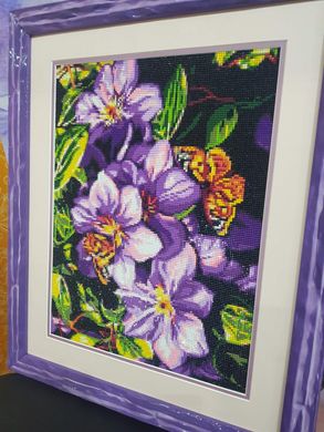 Купити Алмазна вишивка Метелики на квітах  в Україні