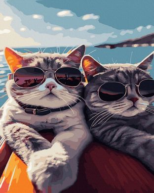 Купити Малювання картин за номерами (без коробки) Коти на відпочинку  в Україні