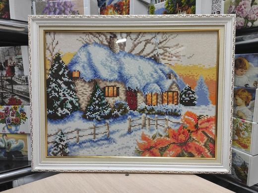 Купити Алмазна мозаїка 30х40см Зимовий пейзаж  в Україні