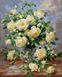 Рисование картин по номерам (без коробки) Белые розы, Без коробки, 40 х 50 см