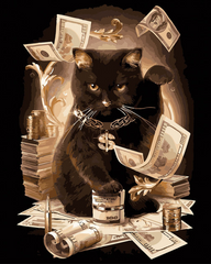Купити Заможний кіт. Розпис картин за номерами (без коробки)  в Україні