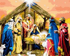 Купити Цифровий живопис, картина без коробки Народження Ісуса  в Україні