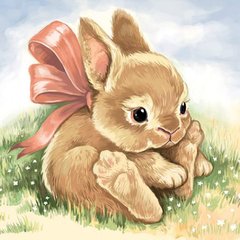 Купити Маленький Кролик Картина алмазами за номерами  в Україні