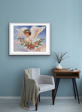 Купить Алмазная живопись 40х50 Ангел в цветах  в Украине
