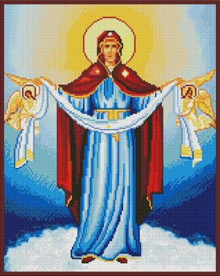 Купити Ікона Покрови Пресвятої Богородиці Діамантова мозаїка 40x50  в Україні