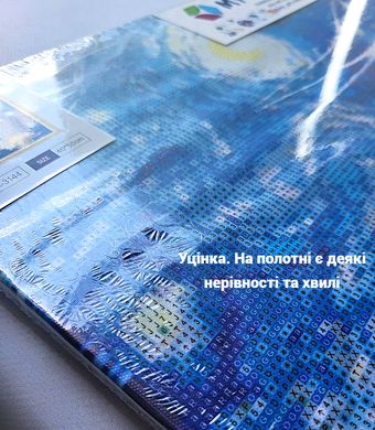 Купити Політ на повітряній кулі Алмазна мозаїка круглими камінчиками 40х50 см УЦІНКА  в Україні