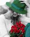 Девушка в зеленой шляпе Холст для рисования по цифрам 40 х 50 см, Подарочная коробка, 40 х 50 см