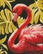 Изящный фламинго с голограммными стразами ©art_selena_ua Алмазная мозаика на подрамнике 40х50см, Да, 40 х 50 см