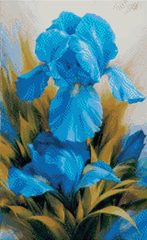 Купить Ирис синий Алмазная мозаика большого размера 40х65 см  в Украине