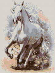 Купити Білий кінь Набір для алмазної мозаїки на підрамнику 30х40см  в Україні