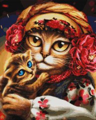 Купить Алмазная мозаика на подрамнике Семья котиков  в Украине