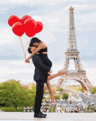 Купити Картина за номерами без коробки Романтика з кульками  в Україні