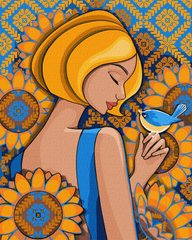 Купити Малювання картин за номерами Сонячна пташка ©mosyakart  в Україні