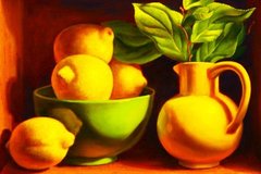 Купити Натюрморт з лимонами. Набір для алмазної вишивки квадратними камінчиками  в Україні