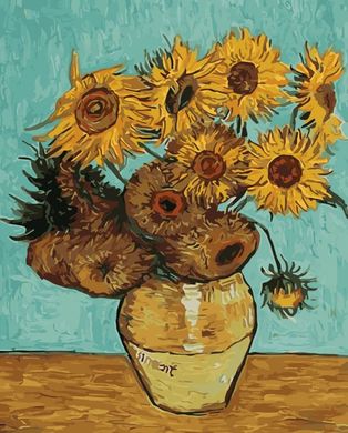 Купить Рисование картин по номерам (без коробки) Подсолнухи Ван Гог  в Украине